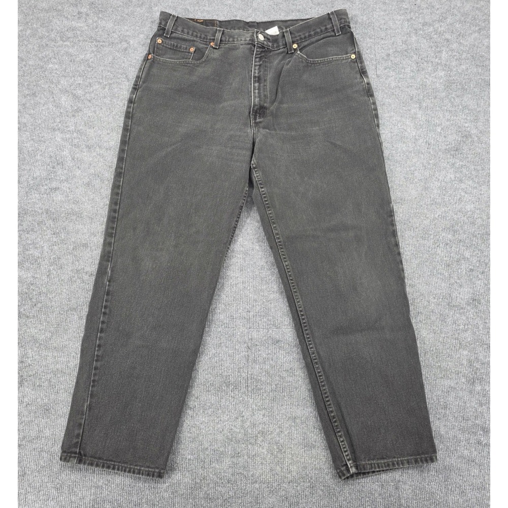 Levis 550 Relaxed Fit Jeans Mens 40x30 (fit 38x29) Faded Black Tapered Leg Denim